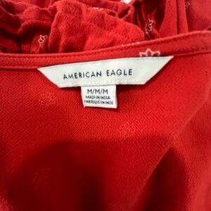 American Eagle Red blouse Excellent condition size Medium